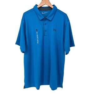 NWT Under Armour Men's Tech Polo 3XL Blue Loose